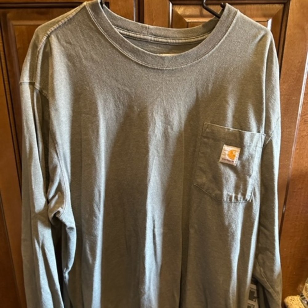 Men's XL Carhartt Green Long Sleeve Shirt